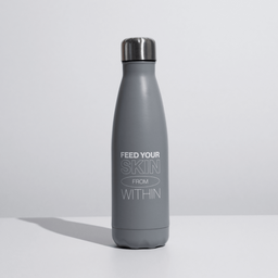 a Advanced Nutrition Programme Eco-Chic Water Bottle with "feed your skin from within" written on it