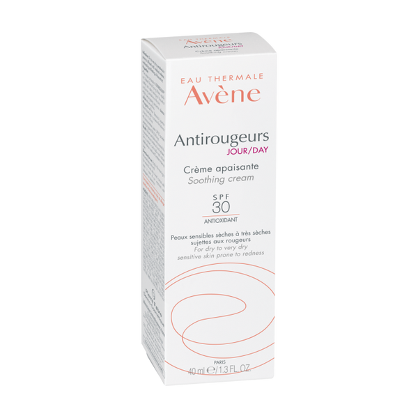 Avène Antirougeurs Day Cream SPF30 Moisturiser for Skin Prone to Redness 40ml packaging