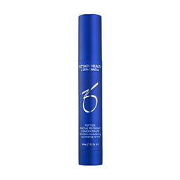 Blue cylindrical container with 'ZO Skin Health' branding on a white background
