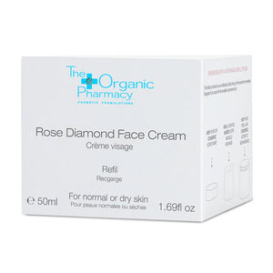White The Organic Pharmacy Rose Diamond Face Cream Refill box