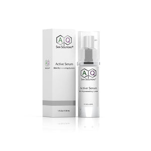 Box and tube of AQ Skin Solutions GF Active Serum