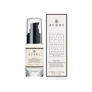 Avant Skincare Eight-hour Anti-Oxidising & Retexturing Hyaluronic Facial Serum and packaging