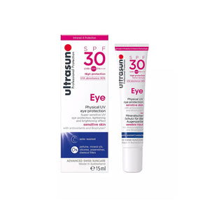 White Ultrasun Eye Protection SPF30 tube with white box