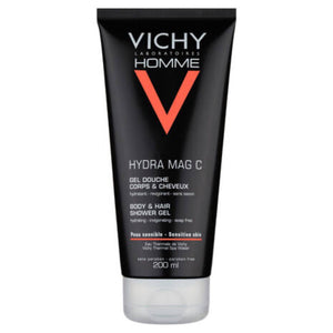Black Vichy Homme Hydra Mag C+ Shower Gel 200ml tube