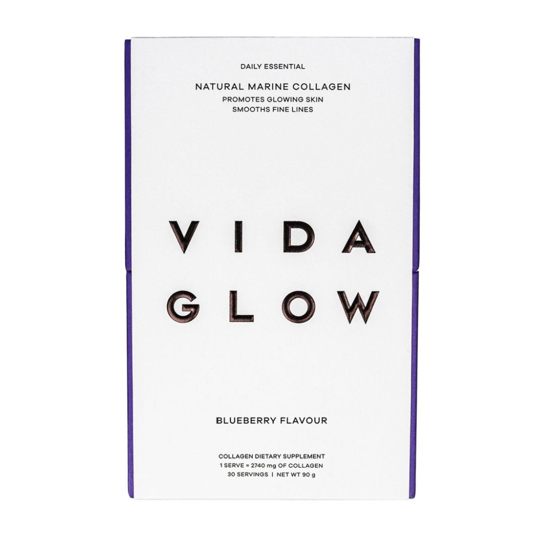 Vida Glow Natural Marine Collagen Supplement Sachets - Blueberry