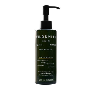 Dark green Wildsmith Skin Vitality Body Oil 150ml bottle