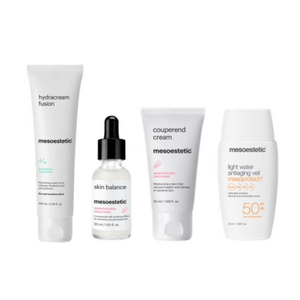 Mesoestetic products - mesoestetic Hydracream Fusion 100ml mesoestetic Skin Balance 30ml mesoestetic Couperend Maintenance Cream 50ml mesoestetic Mesoprotech Light Water Antiaging Veil SPF 50+ 50ml
